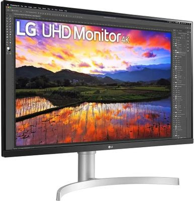 31.5" Монитор LG 32UN650-W,  3840x2160,  IPS,  2хHDMI,  1хDP,  белый [32un650-w.aruz]