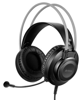 Гарнитура A4TECH Fstyler FH200i,  для компьютера, накладные,  проводные, серый  [fh200i grey]