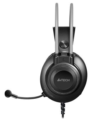 Гарнитура A4TECH Fstyler FH200i,  для компьютера, накладные,  проводные, серый  [fh200i grey]