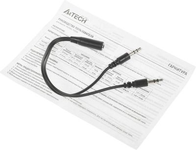 Гарнитура A4TECH Fstyler FH200i,  для компьютера, накладные,  проводные, серый  [fh200i grey]