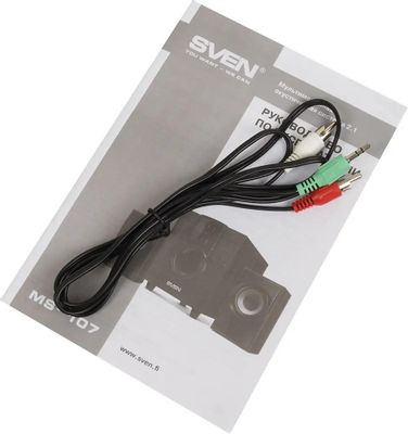 Колонки Sven MS-107,  2.1,  черный [sv-014810]