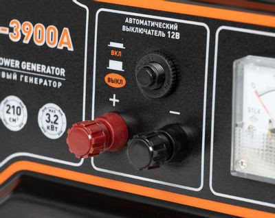 Бензиновый генератор CARVER PPG-3900А, 220/12 В, 3.2кВт [01.020.00012]