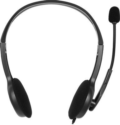Гарнитура Logitech H110,  для компьютера, накладные,  проводные, темно-серый  [981-000472]