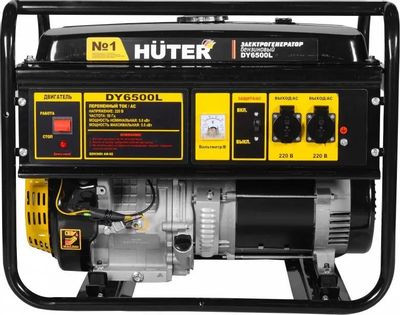 Бензиновый генератор Huter DY6500L, 220 В, 5.5кВт [64/1/6]