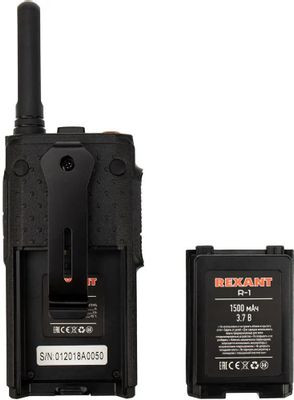 Рация Rexant R-1 16кан. до 9км аккум. черный/красный (46-0871)