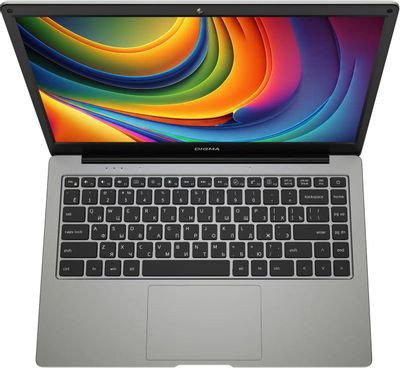 Ноутбук Digma EVE C4403 14", IPS, Intel Celeron N4000 1.1ГГц, 2-ядерный, 4ГБ 128ГБ Flash,  Intel UHD Graphics  600, Windows 11 Professional, серый [dn14cn-4bxw04]