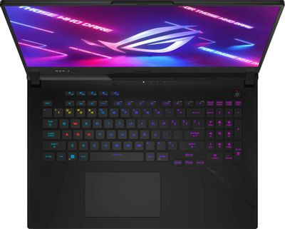 Ноутбук игровой ASUS ROG Strix Scar 17 G733PYV-LL067W 17.3", 2023, IPS, AMD Ryzen 9 7945HX3D 2.3ГГц, 16-ядерный, 32ГБ DDR5, 1ТБ SSD,  NVIDIA GeForce  RTX 4090 для ноутбуков - 16 ГБ, Windows 11 Home, черный [90nr0db4-m006j0]