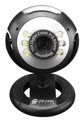 Web-камера Oklick OK-C8825,  черный/белый