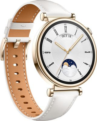 Смарт-часы Huawei Watch GT 4 Aurora-B19L,  41.3мм,  1.32",  белый/белый [55020bhx]