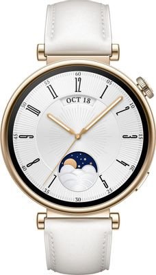 Смарт-часы Huawei Watch GT 4 Aurora-B19L,  41.3мм,  1.32",  белый/белый [55020bhx]
