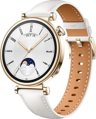 Смарт-часы Huawei Watch GT 4 Aurora-B19L,  41.3мм,  1.32",  белый/белый [55020bhx]