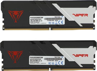 Оперативная память Patriot Viper Venom PVV532G560C36K DDR5 -  2x 16ГБ 5600МГц, DIMM,  Ret