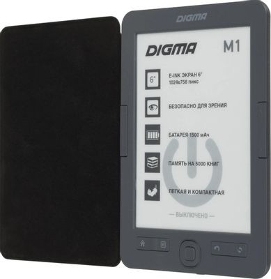 Электронная книга Digma M1,  6", темно-серый