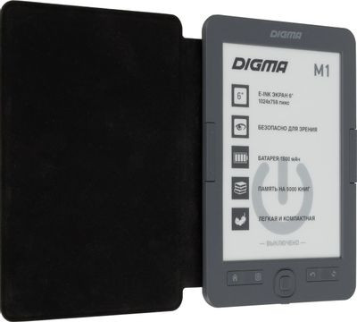 Электронная книга Digma M1,  6", темно-серый
