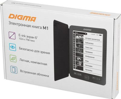 Электронная книга Digma M1,  6", темно-серый