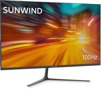 27" Монитор SunWind SM-27FV222,  1920x1080,  VA,  100Гц,  1хHDMI,  черный [sm27vb01]