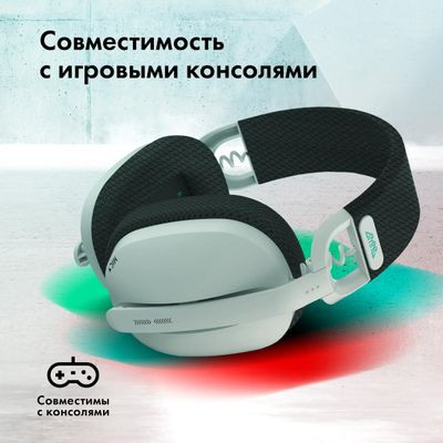 Гарнитура игровая GMNG GG-HS420W,  для компьютера и игровых консолей, накладные,  Bluetooth/радио, белый [1970390]