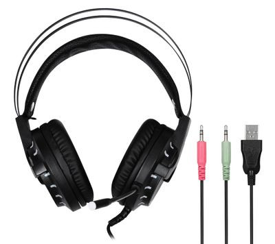 Гарнитура игровая SunWind SW-HS400G,  для компьютера и игровых консолей, мониторные,  проводные, черный  [1422132]