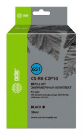 Заправочный набор Cactus CS-RK-C2P10 №651, 30мл, черный