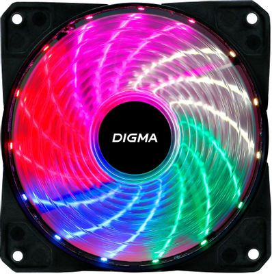 Вентилятор Digma DFAN-FRGB2 RGB 120х120x25 черный 3-pin 4-pin (Molex) Ret