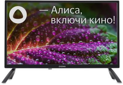 24" Телевизор Digma DM-LED24SBB31, HD, черный, СМАРТ ТВ, YaOS