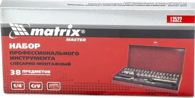 Набор инструментов MATRIX 13522,  38 предметов