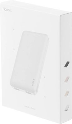 Внешний аккумулятор (Power Bank) SOLOVE 001M+,  10000мAч,  белый [001m+ white rus]