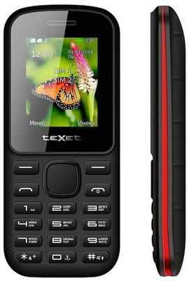 Сотовый телефон TeXet 130-TM,  черный/красный