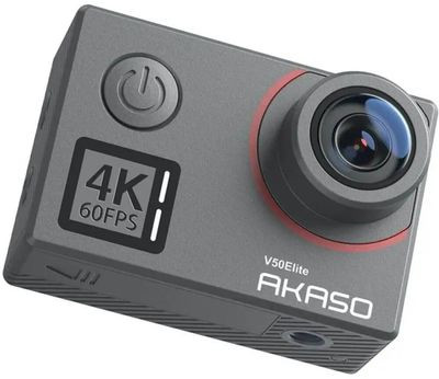 Экшн-камера AKASO V50 Elite (аквабокс),  4K,  WiFi,  серый [sya0074-gy1]