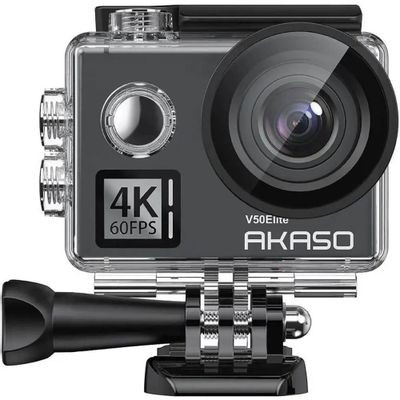 Экшн-камера AKASO V50 Elite (аквабокс),  4K,  WiFi,  серый [sya0074-gy1]