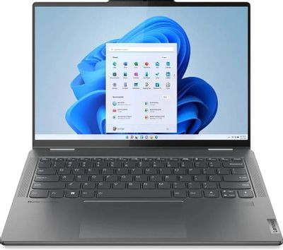 Ноутбук Lenovo Yoga 7 14ARP8 14", 2023, трансформер,  OLED, AMD Ryzen 5 7535U 2.9ГГц, 6-ядерный, 16ГБ LPDDR5, 512ГБ SSD,  AMD Radeon  660M, Windows 11 Home, серый [82ym002ark]