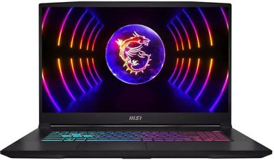 Ноутбук игровой MSI Katana 17 B13UCX-1428XRU 17.3", IPS, Intel Core i5 13420H 2.1ГГц, 8-ядерный, 16ГБ DDR5, 512ГБ SSD,  NVIDIA GeForce  RTX 2050 - 4 ГБ, без операционной системы, черный [9s7-17l541-1428]