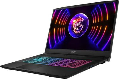 Ноутбук игровой MSI Katana 17 B13UCX-1428XRU 17.3", IPS, Intel Core i5 13420H 2.1ГГц, 8-ядерный, 16ГБ DDR5, 512ГБ SSD,  NVIDIA GeForce  RTX 2050 - 4 ГБ, без операционной системы, черный [9s7-17l541-1428]