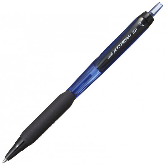 Ручка шариковая автоматическая Uni Jetstream SXN-101-07 синяя, узел 0,7 мм, линия 0,35 мм