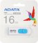 Флешка USB A-Data Classic C008 16ГБ, USB2.0, белый и синий [ac008-16g-rwe]