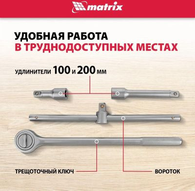 Набор инструментов MATRIX 13536,  20 предметов