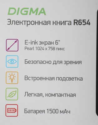 Электронная книга Digma R654,  6", графит
