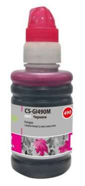 Чернила Cactus CS-GI490M GI-490, для Canon, 100мл, пурпурный