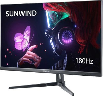 24.5" Монитор SunWind SM-25FI401,  1920x1080,  IPS,  180Гц,  1хHDMI,  1хDP,  черный [sm25sg01]