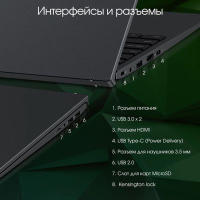 Ноутбук Digma Pro Sprint M 15.6", 2023, IPS, Intel Core i3 1115G4 3.0ГГц, 2-ядерный, 8ГБ DDR4, 256ГБ SSD,  Intel UHD Graphics, Windows 11 Professional, темно-серый [dn15p3-8cxw02]