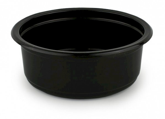 Контейнер круглый, 250 мл, диаметр 115мм, высота 43,6 мм, черный, 500 штук