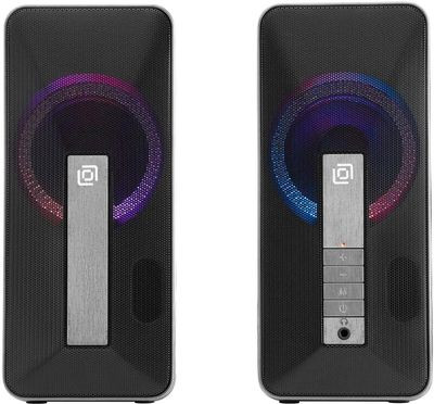 Колонки Bluetooth Oklick OK-130,  2.0,  черный [1458495]