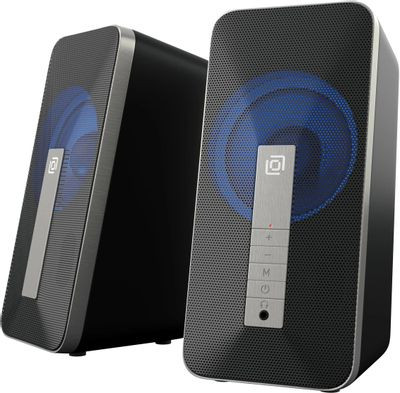 Колонки Bluetooth Oklick OK-130,  2.0,  черный [1458495]