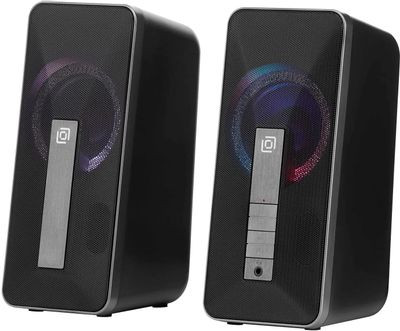 Колонки Bluetooth Oklick OK-130,  2.0,  черный [1458495]