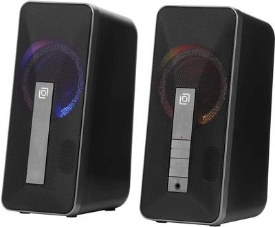 Колонки Bluetooth Oklick OK-130,  2.0,  черный [1458495]