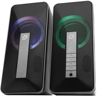 Колонки Bluetooth Oklick OK-130,  2.0,  черный [1458495]
