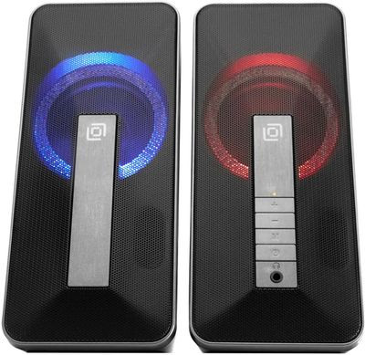 Колонки Bluetooth Oklick OK-130,  2.0,  черный [1458495]