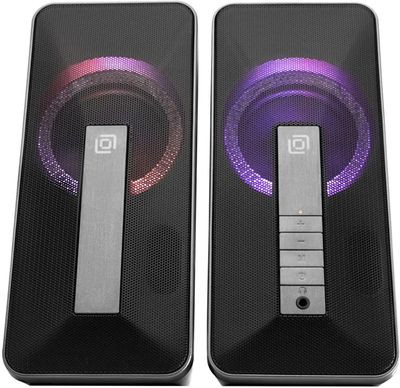Колонки Bluetooth Oklick OK-130,  2.0,  черный [1458495]