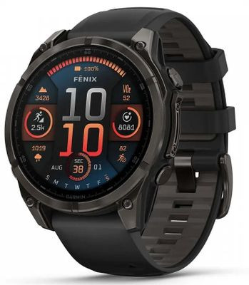 Смарт-часы Garmin Fenix 8,  47мм,  1.4",  черный/черный [010-02904-21]