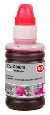 Чернила Cactus CS-GI40M GI-40, для Canon, 70мл, пурпурный